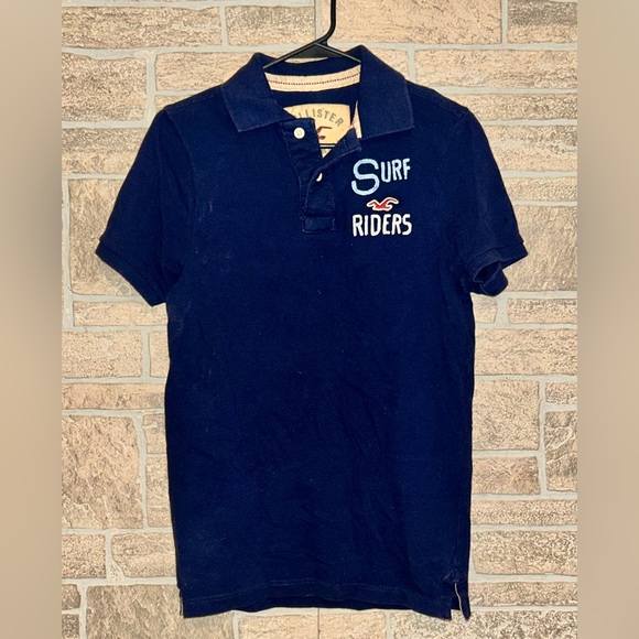 Hollister Other - VTG Y2K Hollister "Surf Riders" Polo-navy-men’s Small-Laguna Beach Graphic